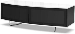 "Homeology Caru Black And White Beam-Thru Remote Friendly Contemporary ""d"" Shape Up To 65"" Led/oled/lcd Tv Cabinet" - thumbnail 5