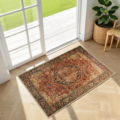 Imperial Rooms Homeware Soft Pile Small Rug Living Room Rugs Anti Slip Doormat Rug Kitchen Rugs Majestic 40X60Cm - image 1