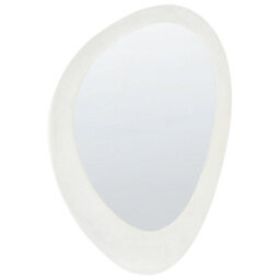 Beliani Wall Mirror Audes 60 Cm 90 Cm Velvet Off-White - thumbnail 4