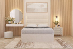 Somnior Beds Somnior Chambery Ivory Plush Hybrid Pocket Sprung Orthopaedic Divan Bed Set With Upholstered Headboard