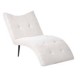 Beliani Chaise Longue Quilly Corduroy Off-White - thumbnail 4