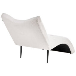 Beliani Chaise Longue Quilly Corduroy Off-White - thumbnail 6