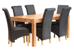 Hommoo Light Mango Wood 6 Ft Or 180 Cm Large Dining Table In Matt Finish - thumbnail 3