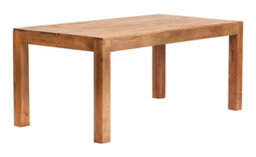 Hommoo Light Mango Wood 6 Ft Or 180 Cm Large Dining Table In Matt Finish - thumbnail 1