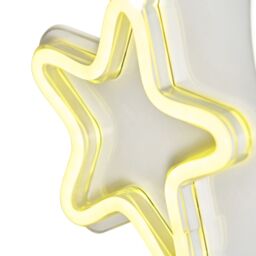 Glow Arlo Moon & Star Neon White, Yellow & Blue Plug-In Led Wall Light - thumbnail 4