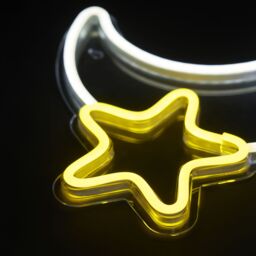 Glow Arlo Moon & Star Neon White, Yellow & Blue Plug-In Led Wall Light - thumbnail 9
