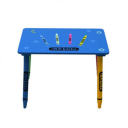 Oypla Childrens Wooden Crayon Table And Chairs Set Kids Room Furniture - thumbnail 5
