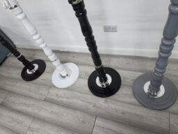 Modernique Lovella Brownthick Metal Tube Stand Tube Coat Rack With Heavy Sturday Marble Base - thumbnail 8