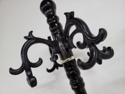Modernique Lovella Brownthick Metal Tube Stand Tube Coat Rack With Heavy Sturday Marble Base - thumbnail 5