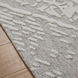 Melrose 100% Wool Made Light Blue Ivory Coloured Contemporary Pattern Indoor Large Area Rug 160/230Cm - thumbnail 3