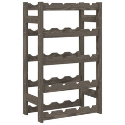 Walplus Wine Rack For 20 Bottles Grey Solid Wood Pine - thumbnail 2