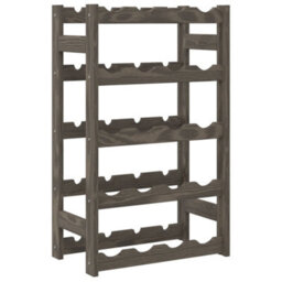 Walplus Wine Rack For 20 Bottles Grey Solid Wood Pine - thumbnail 5