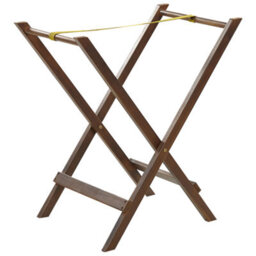 Beliani Garden Side Table Amantea Acacia Wood Dark Brown Folding - thumbnail 5
