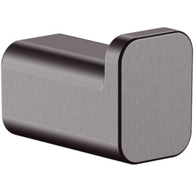 Hansgrohe Addstoris Wall-Mounted Single Towel & Robe Hook, Brushed Black Matt Finish - image 1