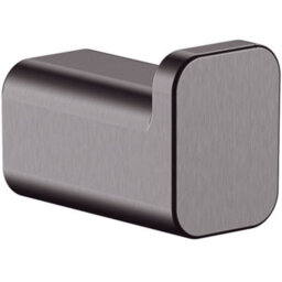 Hansgrohe Addstoris Wall-Mounted Single Towel & Robe Hook, Brushed Black Matt Finish - thumbnail 1