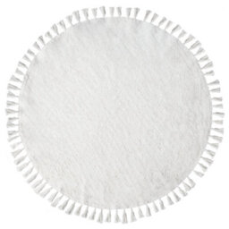 Beliani Rug Mitsobi White 120 Cm Cotton