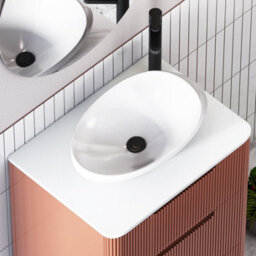 Royal Bathrooms Avenza 600mm Terracotta Clay Wall Hung Bathroom Countertop Vanity Unit 1 Drawer With Nova Basin - thumbnail 7