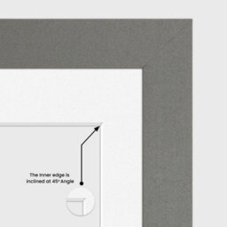 AK Frames 50X20Cm Dark Grey Sleek Multi Photo Frame With White Mount - Holds 4 Apertures (4X) 6X4 Photos - thumbnail 7