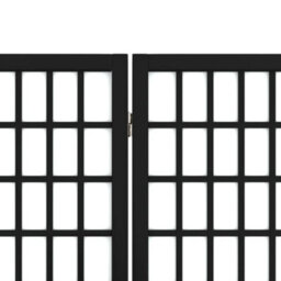 Vidaxl Folding 3-Panel Room Divider Japanese Style 120X170 Cm Black Room Dividers - thumbnail 6
