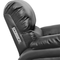 More4Homes Madison Bonded Leather Recliner Armchair Sofa Home Lounge Chair Reclining Gaming (Black) - thumbnail 6