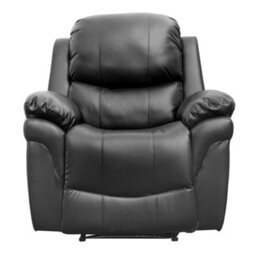 More4Homes Madison Bonded Leather Recliner Armchair Sofa Home Lounge Chair Reclining Gaming (Black) - thumbnail 3