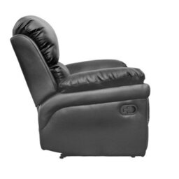 More4Homes Madison Bonded Leather Recliner Armchair Sofa Home Lounge Chair Reclining Gaming (Black) - thumbnail 5