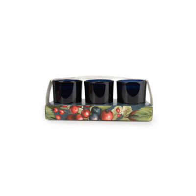 Set Of 3 Votive Candles - Cranberry & Juniper - image 1