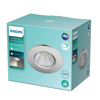 Philips Led Dive Recessed Spotlights Dimmable Chrome - image 1