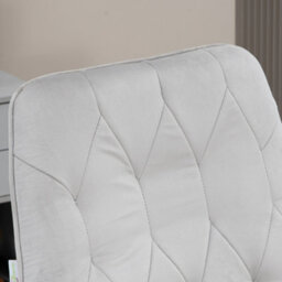Vinsetto Swivel Computer Chair W/ Arm Modern Style Tufted Home Office Light Grey - thumbnail 8