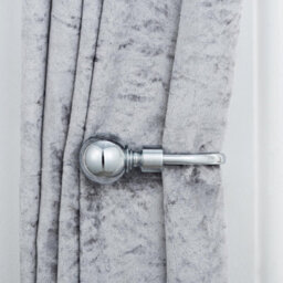 A.unique Home Plain Pair Of Round Ball Metal Holdbacks With Fittings - Nickel - thumbnail 5