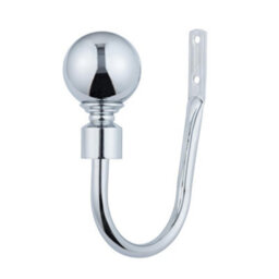 A.unique Home Plain Pair Of Round Ball Metal Holdbacks With Fittings - Nickel - thumbnail 1