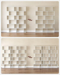 Songmics Wooden Bookcase, Cube Display Shelf And Room Divider, Freestanding Decorative Contemporary 6 Tier Storage Shelving Bookshelf Unit - thumbnail 8