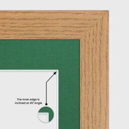 AK Frames 16X8 Oak Modern Multi Photo Frame With Emerald Mount - Holds 3 Apertures (3X) 7X5 Photos - thumbnail 7