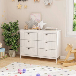 6 Drawer Dresser Bedroom Modern Style Chest Of Drawers - thumbnail 5