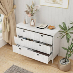 6 Drawer Dresser Bedroom Modern Style Chest Of Drawers - thumbnail 6