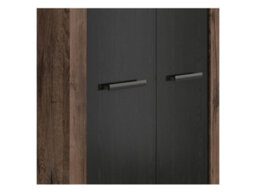 Arte Balin 98 Cm 2 Door Hinged Wardrobe Oak Monastery Oak Black - thumbnail 4