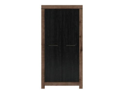Arte Balin 98 Cm 2 Door Hinged Wardrobe Oak Monastery Oak Black - thumbnail 2