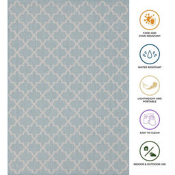 Homeart Outdoor Rugs Easy Cleaning Area Rugs For Balcony,garden,picnic,uv Weather Resistant Aqua Cream Classic, 80 X 150 Cm - thumbnail 6