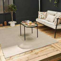 The Rugs Reversible Waterproof Plain Outdoor Rug Urban 1000 Beige - thumbnail 1