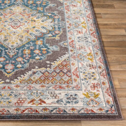 Livabliss Ankara-Vintage Brown Blue Cream Traditional Boho Living Dining Bedroom Rug 120 X 170 Cm Easy Care, Non Shedding - thumbnail 5