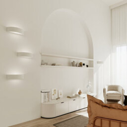 Luminosa Lighting Luminosa 1 Light Ceramic Flush Wall Light White, E27 - thumbnail 9