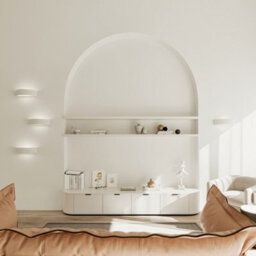 Luminosa Lighting Luminosa 1 Light Ceramic Flush Wall Light White, E27 - thumbnail 8