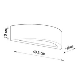 Luminosa Lighting Luminosa 1 Light Ceramic Flush Wall Light White, E27 - thumbnail 5