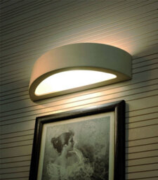 Luminosa Lighting Luminosa 1 Light Ceramic Flush Wall Light White, E27 - thumbnail 3