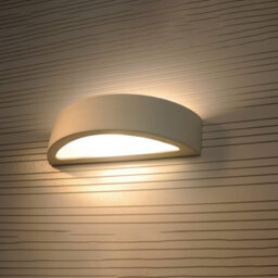 Luminosa Lighting Luminosa 1 Light Ceramic Flush Wall Light White, E27 - thumbnail 1