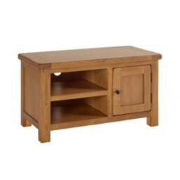 The Furniture Market Rustic Oak Small Compact Tv Unit Cabinet Up To 45 Tv Size - thumbnail 6