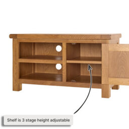 The Furniture Market Rustic Oak Small Compact Tv Unit Cabinet Up To 45 Tv Size - thumbnail 5
