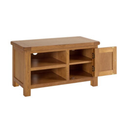 The Furniture Market Rustic Oak Small Compact Tv Unit Cabinet Up To 45 Tv Size - thumbnail 7