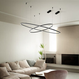 Ideal Lux Oracle Slim Non-Dim Round 90Cm Integrated Led Pendant Ceiling Light Black, 4000K - thumbnail 2