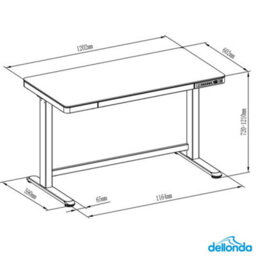 Loops Large Black Electric Sit-Stand Desk With Usb Ports And Twin Monitor Bracket - thumbnail 6